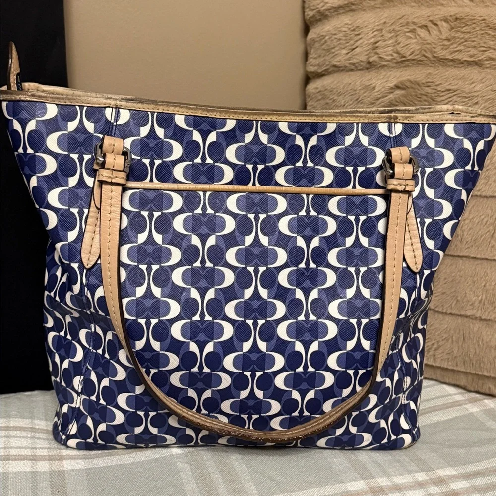☀️Coach Peyton Dream C Zip Top Tote Bag Signature Canvas 🌴 - Picture 3 of 4